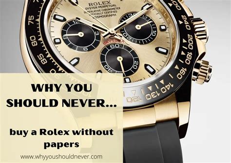 buying a rolex without papers